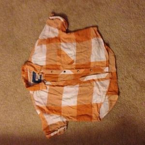 Orange and white lay-out shirt!!!