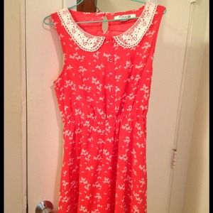 Red dress w butterflies
