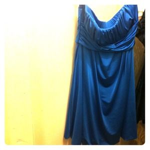 PERIWINKLE BLUE STRAPLESS DRESS