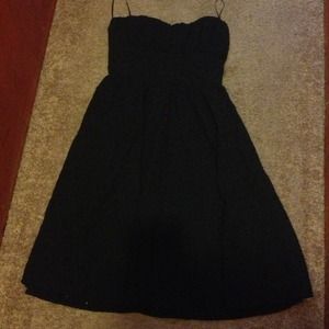 Black strapless dress