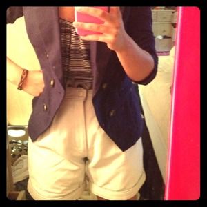 White leather high waisted shorts!