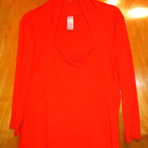 1X tunic short in t-shirt material. Poppy red Nice