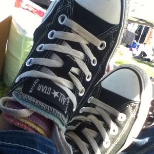 Converse multi tongue shoe