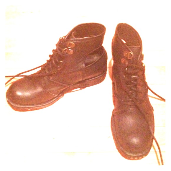 Open back boots.