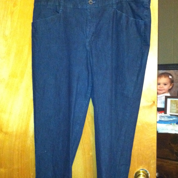 Straight leg trouser jeans dark denim Nice!