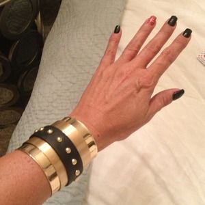 Gold cuff bracelet