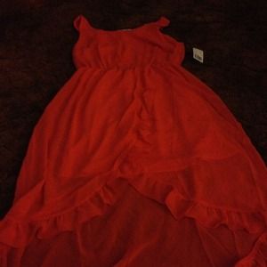 Orange hi lo dress size medium