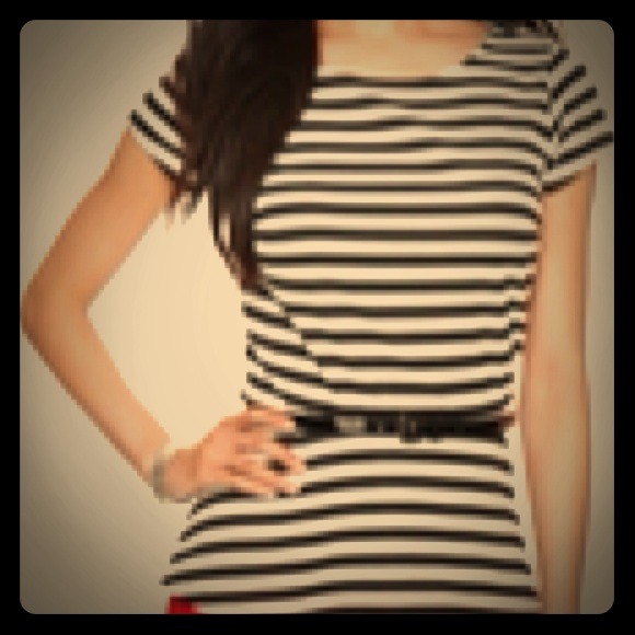 Sold Striped peplum top