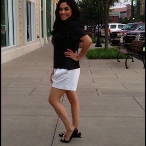 Trina Turk shorts St John Caviar Black sequin top
