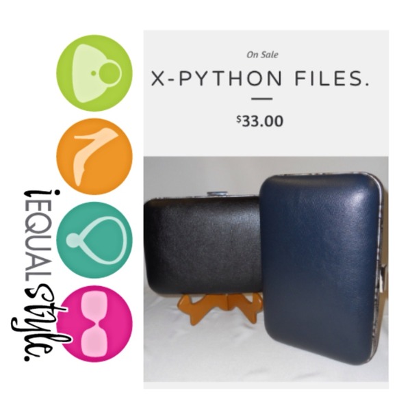"X-Python Files" Hard Envelope Clutch. - Picture 2 of 3