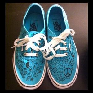 Turquoise van sneaker