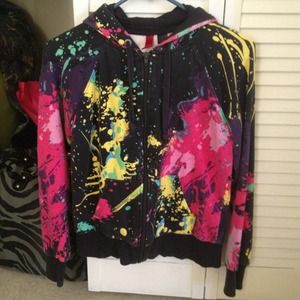 Splatter paint jacket.