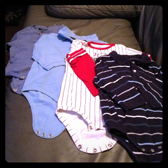 Toddler bundle of 4 long sleeve onesies