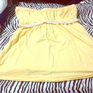 Hollister tube top yellow