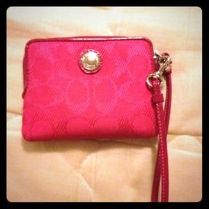 Small coach wristlet