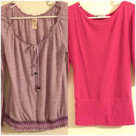 Bundle! Purple shirt & pink shirt