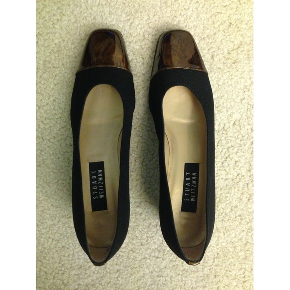 Stuart Weitzman Leather Sole Black and Brown Shoes