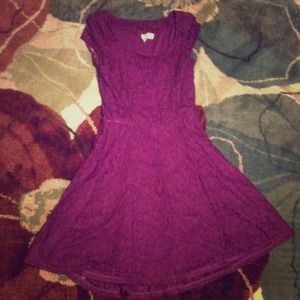 Purple lace dress