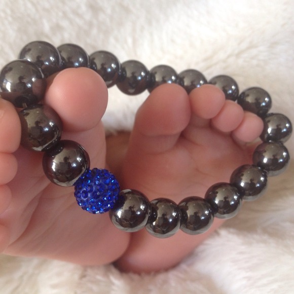 REDUCED! Hematite Gemstone Bead Bracelet