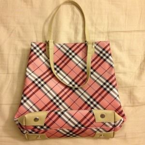 Cross cross pattern Tote (not Burberry)