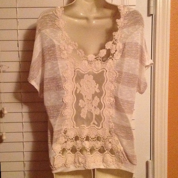 Trendy Crochet back top