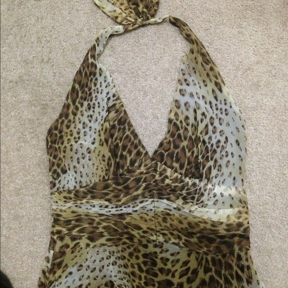 🚫Sold* Beautiful leopard a-line dress. - Picture 2 of 3
