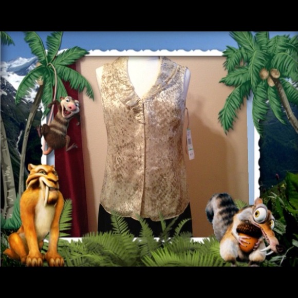 🚨SALE🚨NWT size 8 Anne Klein partial silk top