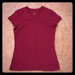Maroon v-neck tee