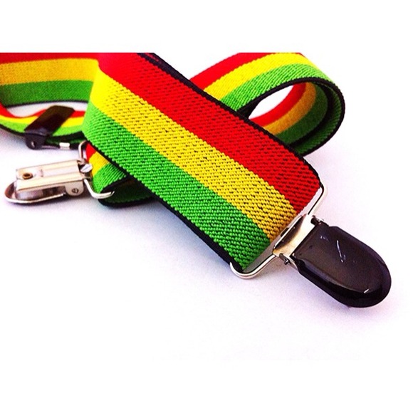 ✨SOLD! Rasta Suspenders! - Picture 2 of 4