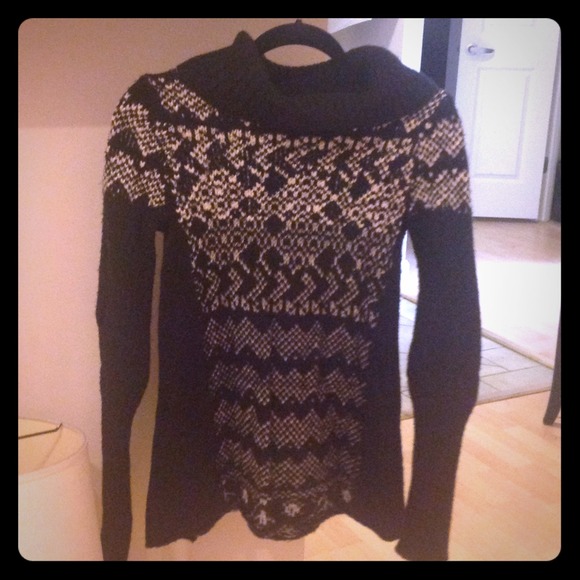 FREE PEOPLE PATTERNED SWEATER DRESS