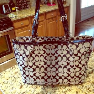 Coach Purse -black & grey