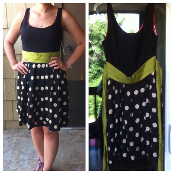 Anthropologie Dresses - Corey Lynn Calter "Slice of Lime" Polka dot Dress Anthropologie Dresses - Corey Lynn Calter "Slice of Lime" Polka dot Dress