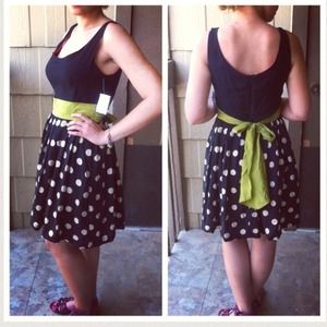 Anthropologie Dresses - Corey Lynn Calter "Slice of Lime" Polka dot Dress Anthropologie Dresses - Corey Lynn Calter "Slice of Lime" Polka dot Dress
