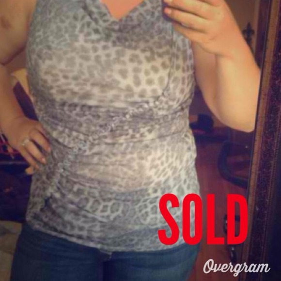 ✳Reduced ✳ Animal print meshy top