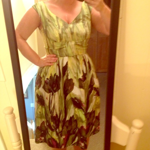 Sold Flash Sale!! Fit/Flare Green& Purple Dress