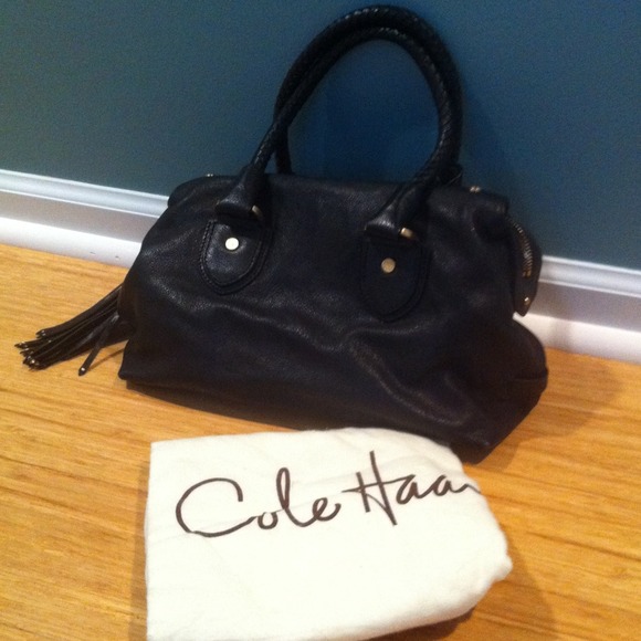Cole Haan small leather black handbag