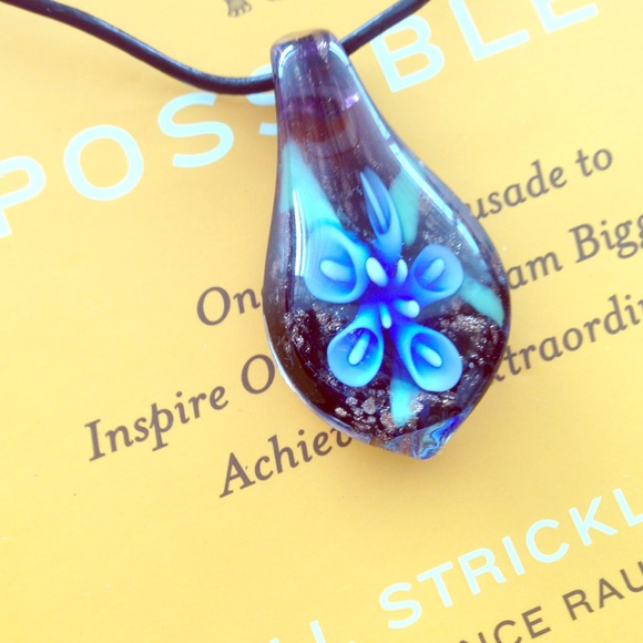 Italian Glass Pendant Necklace