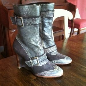 Anthropologie Modern Vintage brown leather boot