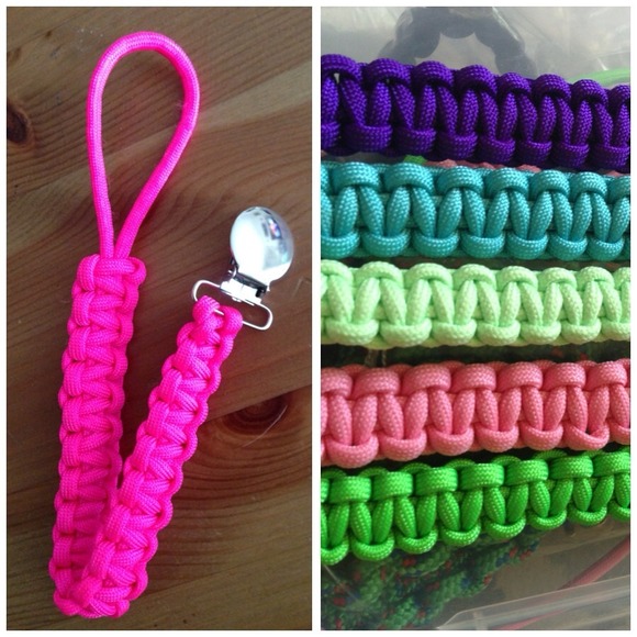 Hand braided Pacifier Clip