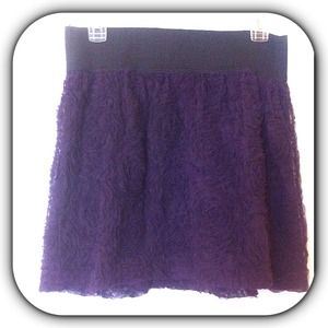 Macy's purple flower detailed skirt