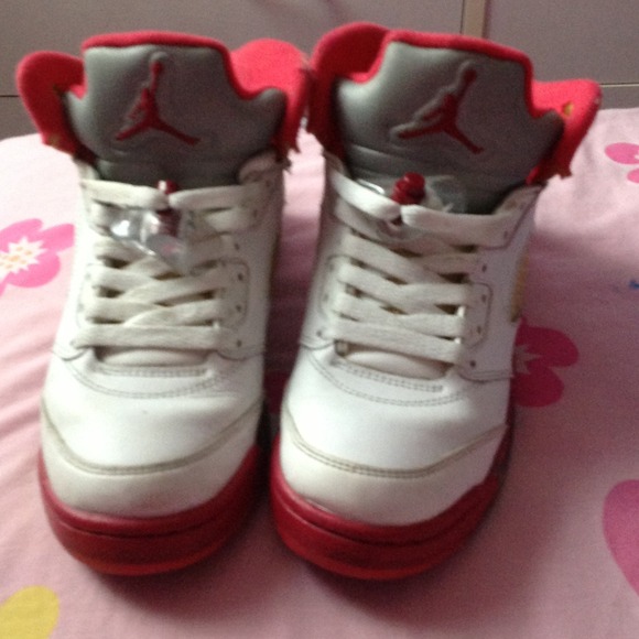 jordan 5 pink and white