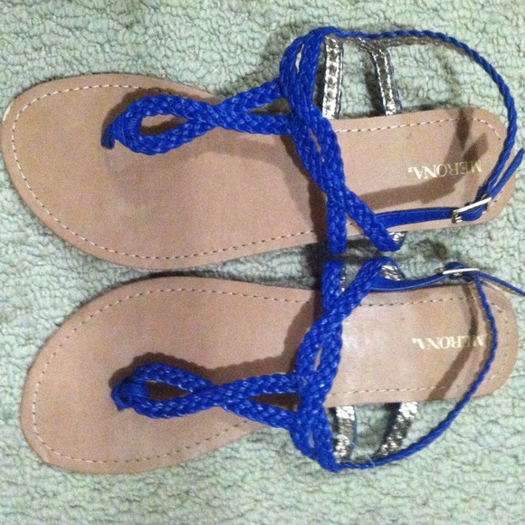 Royal blue sandals