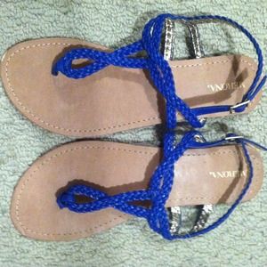 Royal blue sandals