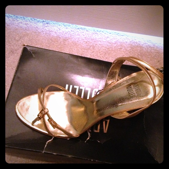 Gold Wedge Sandal - Picture 1 of 2
