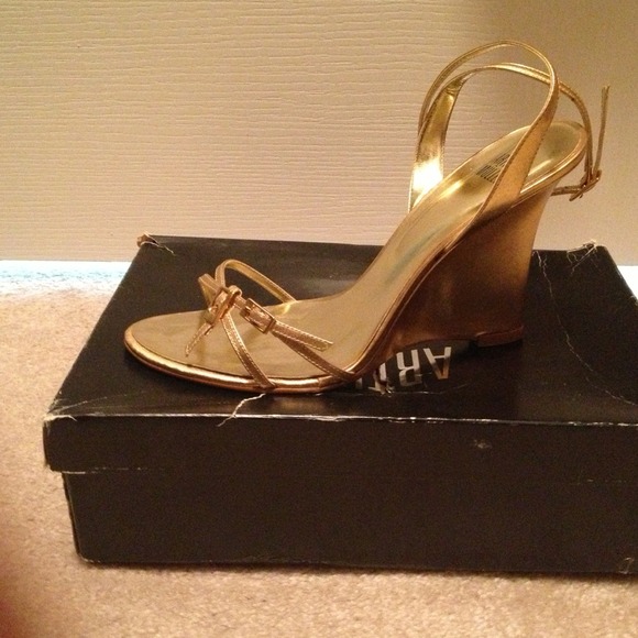 Gold Wedge Sandal - Picture 2 of 2