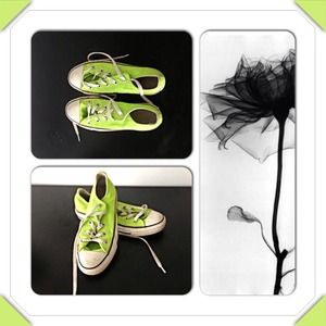 Lime Green Low Top Converse