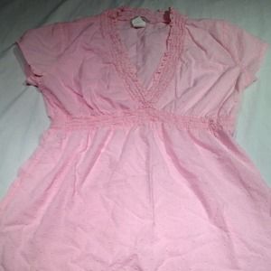 Cute pink on pink polka dot blouse