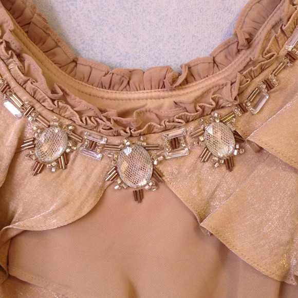 Shimmer Ruffle Party Dress - Picture 2 of 3