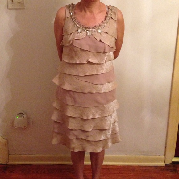 Shimmer Ruffle Party Dress - Picture 3 of 3