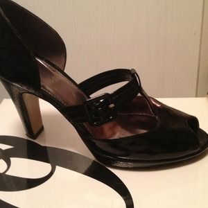 Black Patent Leather Heel